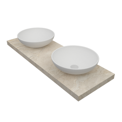 Washbasin Double overlapping basin mod. Giulia - 150 x 55 x 15 cm 