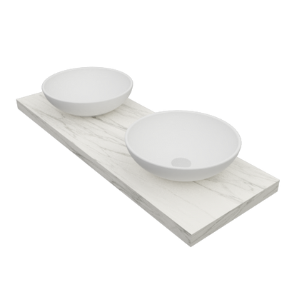 Washbasin Double overlapping basin mod. Giulia - 150 x 55 x 15 cm 