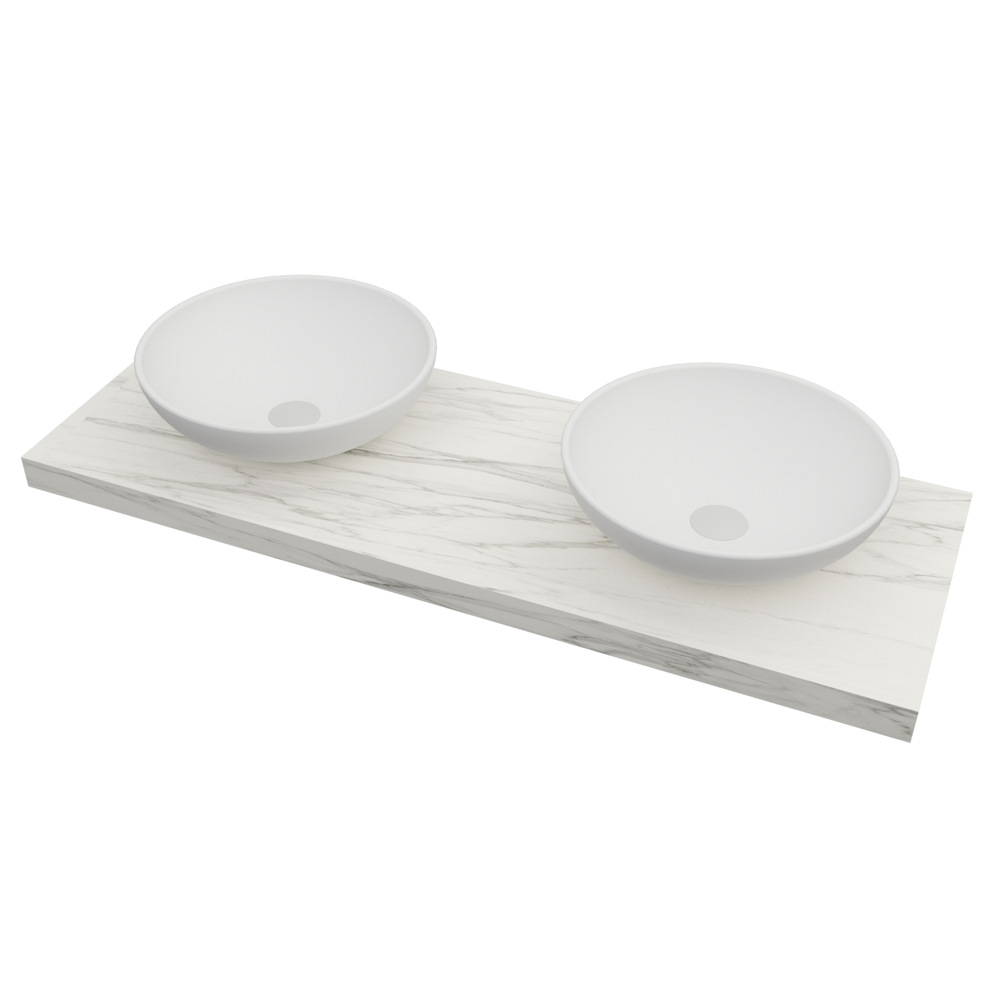 Washbasin Double overlapping basin mod. Giulia - 150 x 55 x 15 cm 