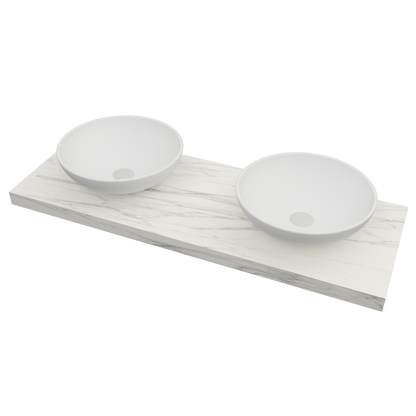 Washbasin Double overlapping basin mod. Giulia - 150 x 55 x 15 cm 