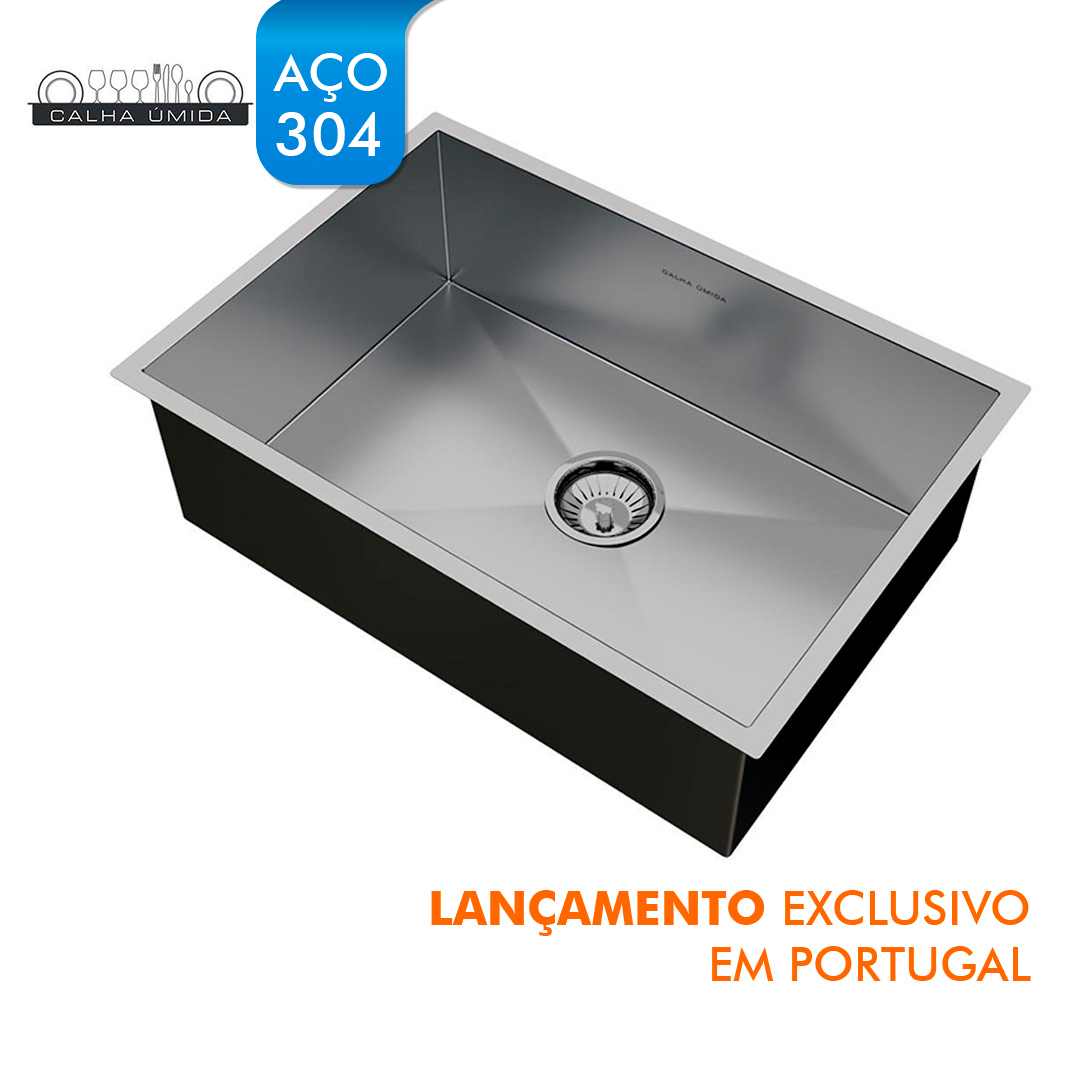 Cuba De Sobrepor Calha Úmida Quadratta 600x400 - AÇO 304