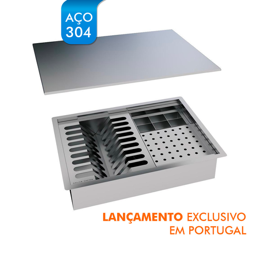 Kit Gocciolatoio Grondaia Sovrapposta Quadratta 3m CT