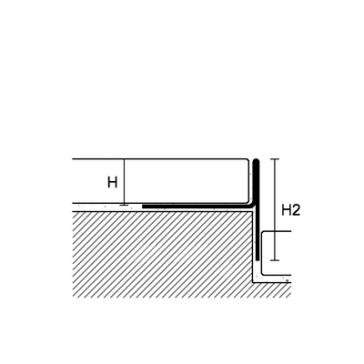 Glass Profiles GPS3/ 98 cm - Perfis em aço inox AISI 304